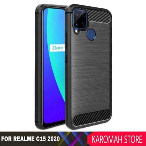 Promo Case Ipaky Carbon Fiber Realme C Softcase Shockproof Tpu