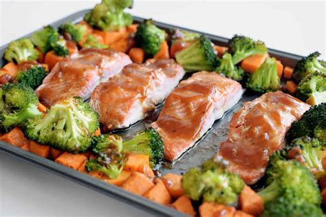 Sheet Pan Teriyaki Salmon With Roasted Vegetables