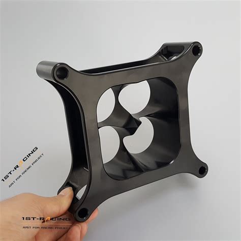 Black Billet Aluminum Super Sucker Carb Spacer For Series