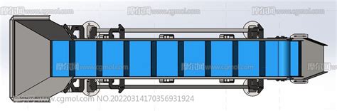 倾斜输送机solidworks数模图纸机械工具模型下载 摩尔网cgmol