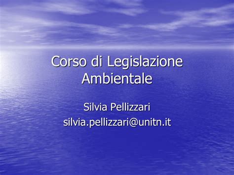 Corso Di Legislazione Ambientale Ppt Scaricare