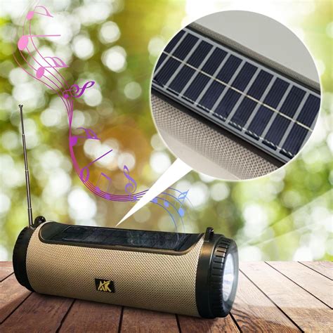 Mrmaere Solar Powered Bluetooth Speaker With High Quality Sound And