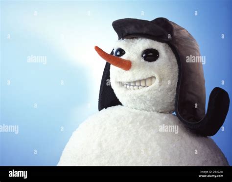 Creepy Snowman Stock Photo - Alamy