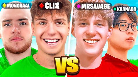 Clix And Mongraal Vs Mrsavage And Khanada Youtube