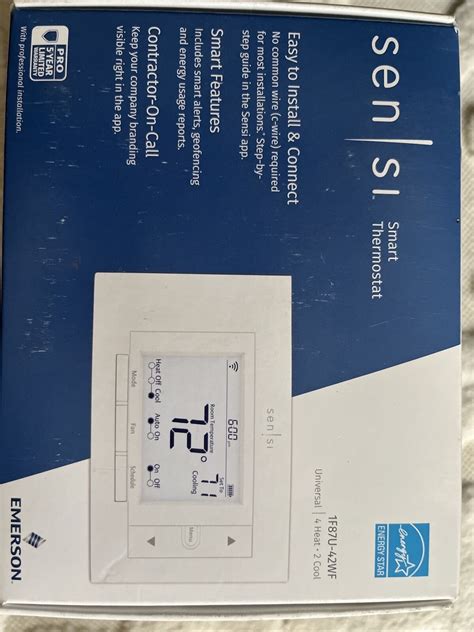 Emerson Sensi F U Wf Smart Programmable Wi Fi Thermostat H C Ebay