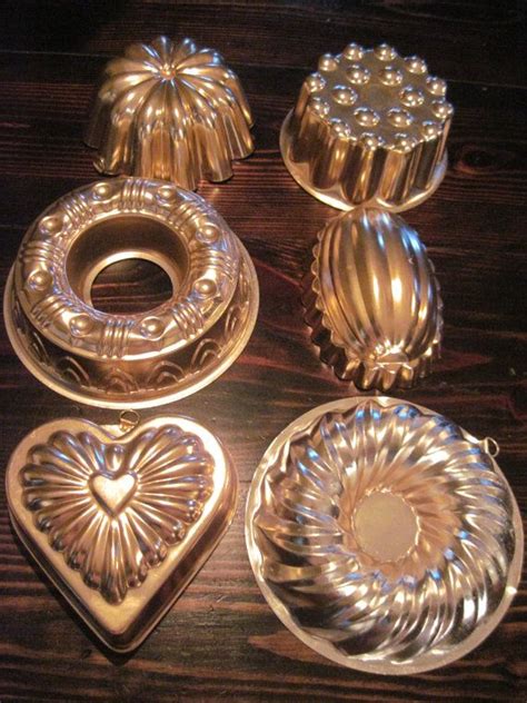 Vintage Copper Molds Instant Collection Set Of Six Vintage Copper