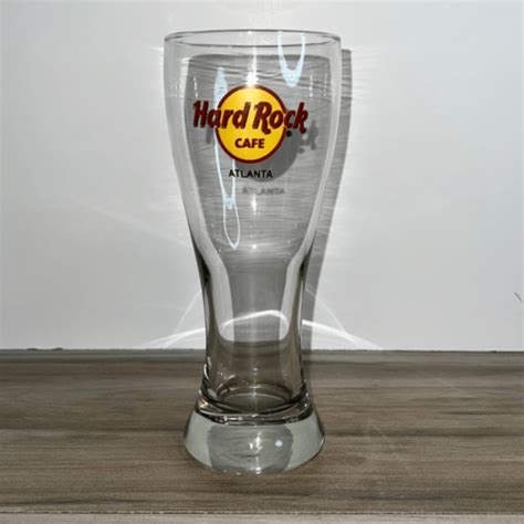 Hard Rock Cafe Atlanta 8 Tall 20 Oz Pilsner Beer Glass Ebay