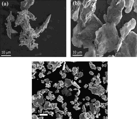 SEM Micrographs Of Elemental Powders In SE Mode A Pure Cu B Pure