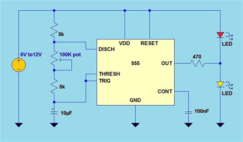 Led Flasher Circuit Diagram With