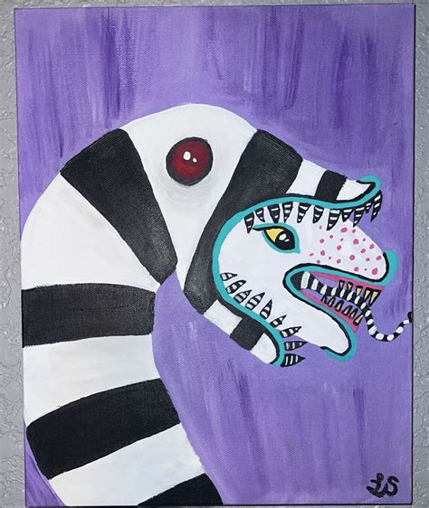 CUSTOM Beetlejuice Sandworm Painting - Etsy