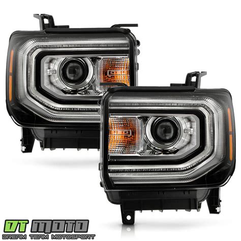 Gmc Sierra Hid Xenon Type Led Drl Projector Headlights