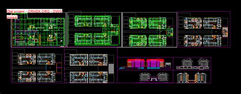 Otel Projesi Dwg Projesi Autocad Projeler