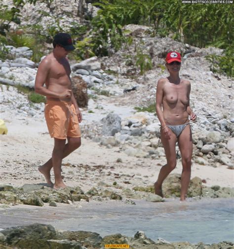 Heidi Klum No Source Celebrity Mexico Posing Hot Topless Babe Beach