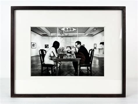 Julian Wasser - Eve Babitz and Marcel Duchamp playing chess during ...