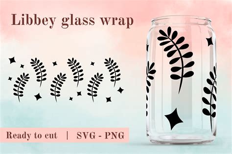 16oz Glass Can Full Wrap Svg Libbey Graphic By Cuteshopclipart