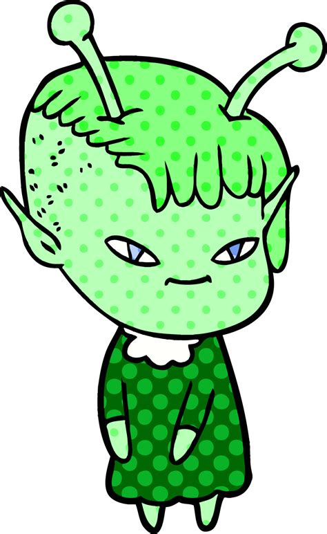 Cute Cartoon Alien Girl 40354970 Png