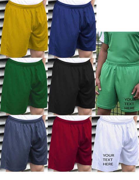 Just Cool Mens Sports Football Gym Shorts 7 Colours S 2xl Plain Or