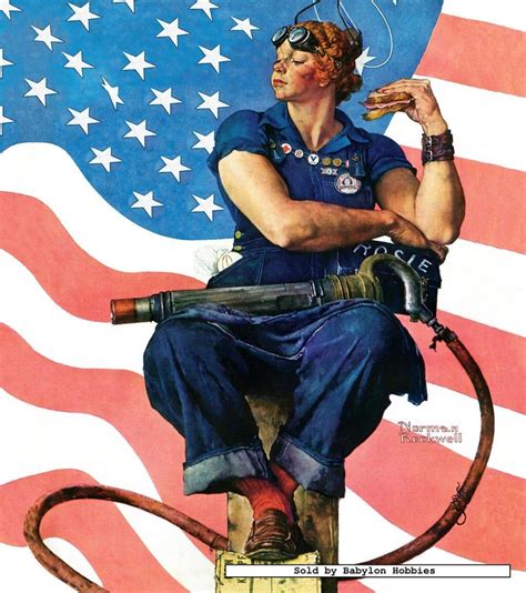 Rosie The Riveter By Norman Rockwell 1943 Illustration And Stuff