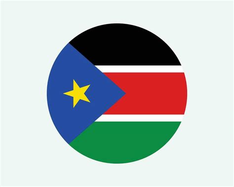 South Sudan Round Country Flag. South Sudanese Circle National Flag ...