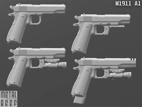 3d File M1911 A1 For 6 Inch Action Figures 🪖 ・design To Download And 3d