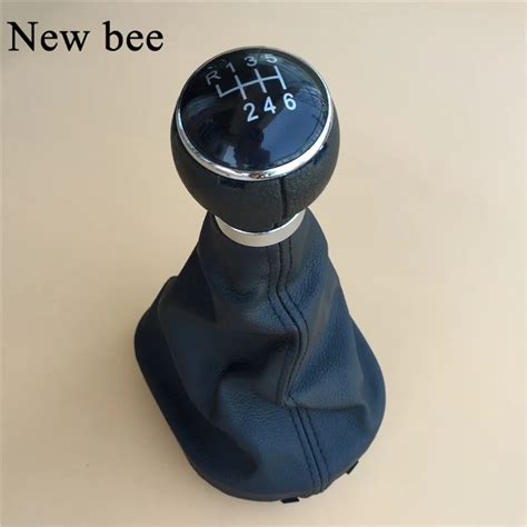 Newbee 5 6 Speed Car Gear Shift Knob Lever Gaitor Boot Cover For