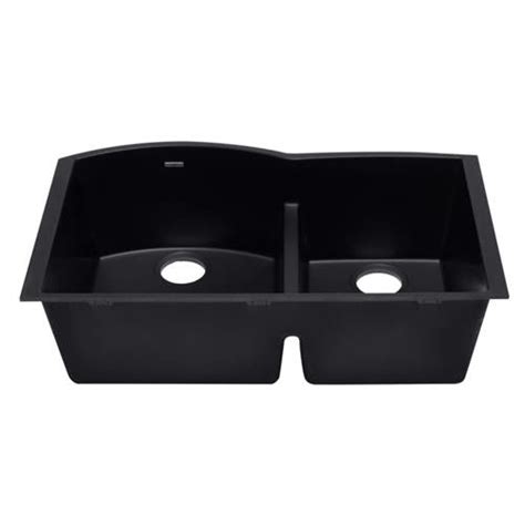 Alfi 33 Inch Double Bowl Undermount Granite Composite Kitchen Sink