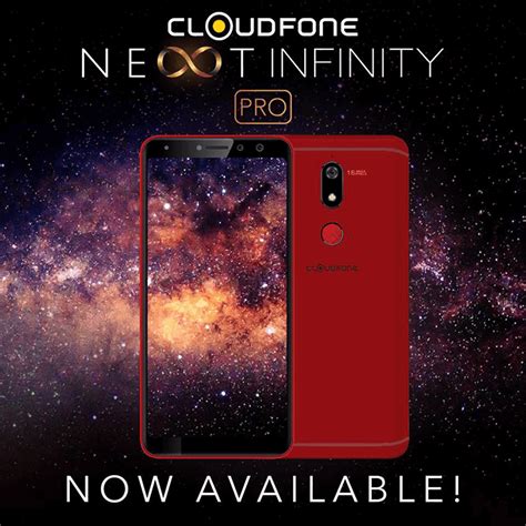 Cloudfone Next Infinity Pro With 20MP 8MP Dual Selfie Cameras Now