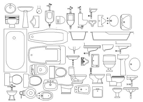 Free Sanitary Ware Cad Blocks Download Cadbull