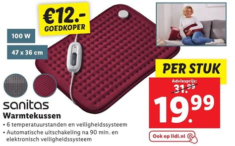 Sanitas Warmtekussen Aanbieding Bij Lidl