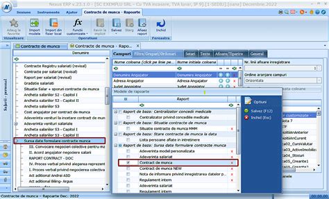 Nexus Salarii Actualizare contract individual de muncă conform