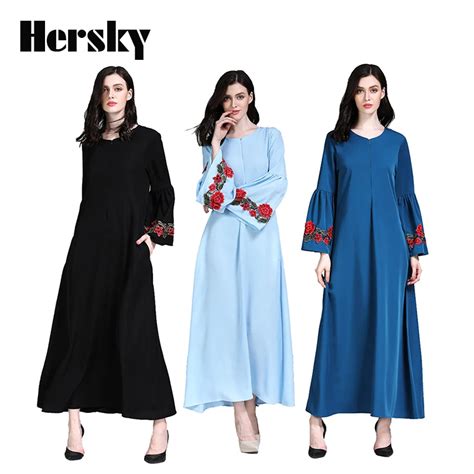 Plus Size Xxl Abaya Dubai Turkish Muslim Loose Embroidery Dress