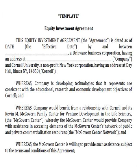 Free 10 Sample Investment Contract Agreement Templates In Ms Word