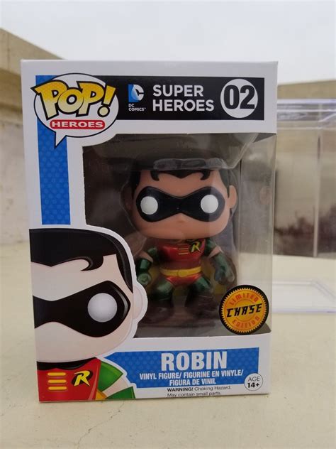 Funko Pop Dc Universe Robin Metallic Limited Chase 02 W Pop Stack