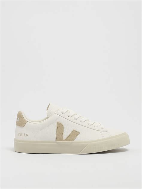 Baskets Veja Campo Pour Femme En Cuir Sans Chrome Avec Logo Et Talon