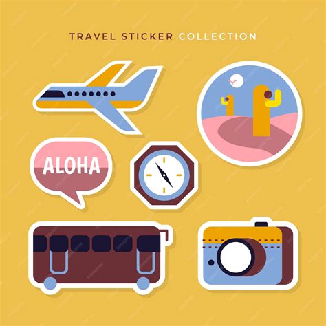 Free Vector Travel Sticker Collection