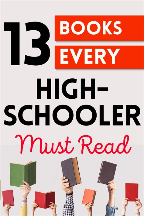 Books Every High Schooler Should Read | High school books, High school ...