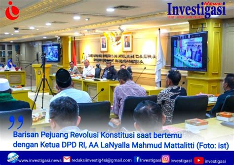 Barisan Pejuang Konstitusi Dukung Ketua Dpd Ri Kembalikan Uud