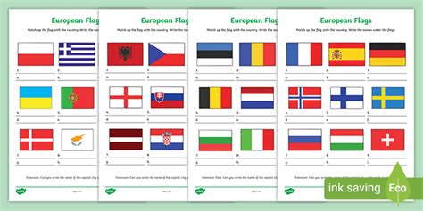 Printable European Flags