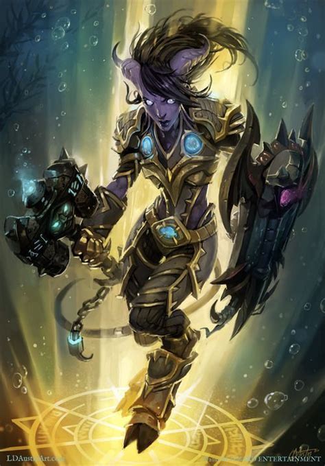 Warcraft Art Draenei Paladin Fantasy Art