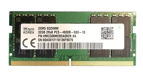 RAM Laptop SK Hynix 32GB 1x32GB 4800MHz DDR5