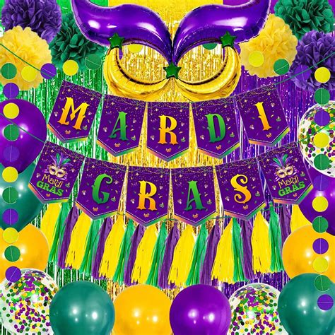 Mardi Gras Banner New Orleans Mardi Gras Party Decorations