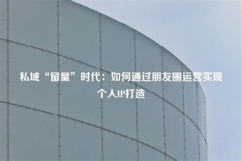 私域“留量”时代：如何通过朋友圈运营实现个人ip打造 加一种草