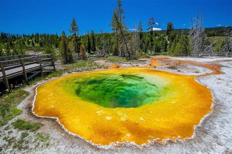 Aguas Termales En El Parque Nacional Yellow Stone En Ee Uu Foto Premium