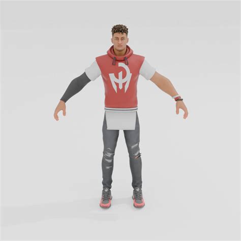 Patrick Mahomes - Fortnite 3D Model by Shevraar