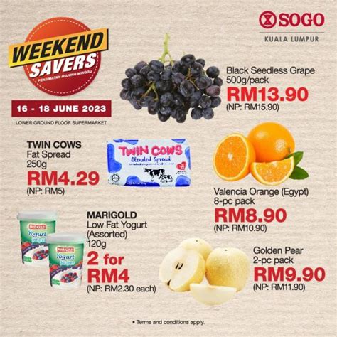 SOGO Kuala Lumpur Supermarket Weekend Savers Promotion 16 Jun 2023