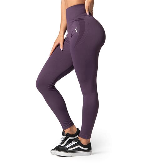 Legginsy Fioletowe Sportowe Damskie Fitness M