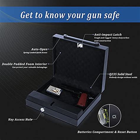 Dalmbox Gun Safe For Pistols California Doj Certified Quick Access