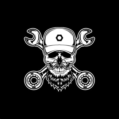 Mechanic Skull Vector Premium Download