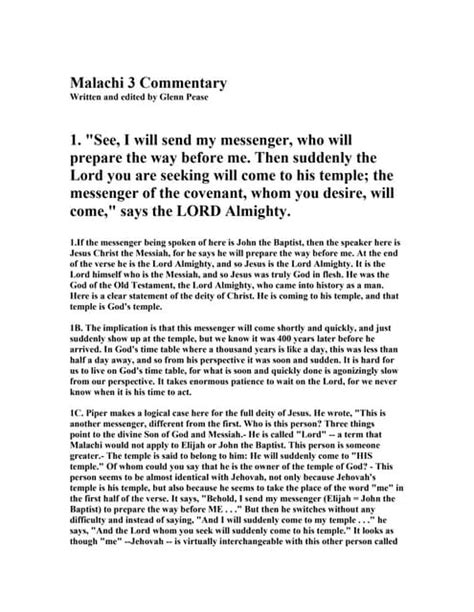 Malachi 3 commentary | PDF