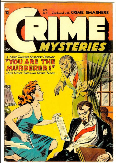 Crime Mysteries 9 Round Crime Comics Pulp Fiction Comics Mystery